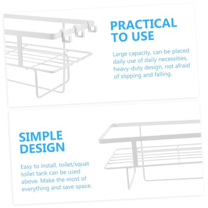 Luxshiny Over Toilet Bathroom Storage Rack Heavy Duty Organizer Shelf for Efficient Space Utilization Multi Functional Design for Use Easy Installation Finish
