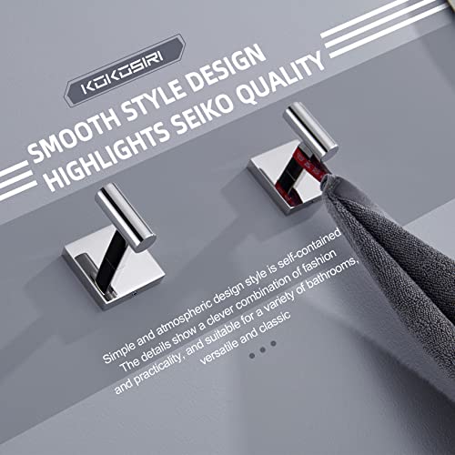 KOKOSIRI Robe Hook Bathroom Towel Coat Hooks for Bath Kitchen Wall 2 Pack Chrome Stainless Steel B1013CH-P2 - color: Polished Chrome, size: 2 Pack