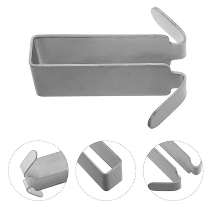 balacoo Stainless Steel Bathroom Double Hook Towel Holder Punch-Free No Drilling Wall Mount Suction Cup Hook for Shower Room and Glass Door Organizer