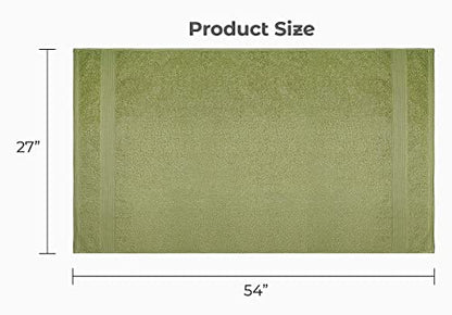 Luxury Bath Towels Set of 4 (27” x 54”) | Towels for Bathroom | Super Soft | Highly Absorbent Towels for Home, Spa, Gym (Sage Green) - color: Sage Green