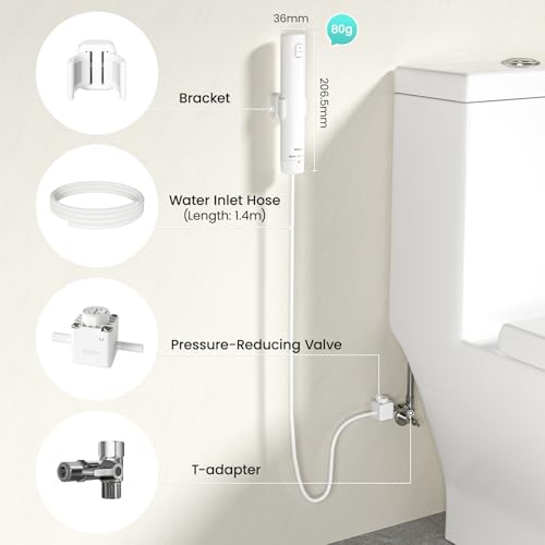 Handheld Bidet Sprayer for Toilet - Easy Install with 55" Upgraded Leak-Proof Hose, Easy Water Pressure Control Bidet Attachment for Feminine Wash, Muslim Shower & Bathroom Spot Cleaning
