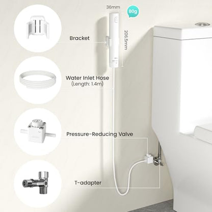 Handheld Bidet Sprayer for Toilet - Easy Install with 55" Upgraded Leak-Proof Hose, Easy Water Pressure Control Bidet Attachment for Feminine Wash, Muslim Shower & Bathroom Spot Cleaning