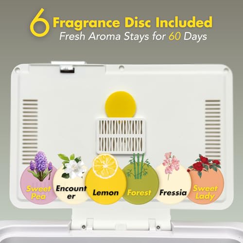 Towel Warmer for Bathroom, Foldable Towel Warmer Bucket, Blanket Warmer, Extra-Large 35L Fast Heating, Heating Drying Modes and Timer, ETL Certification, 6 Free Fragrance Discs, White