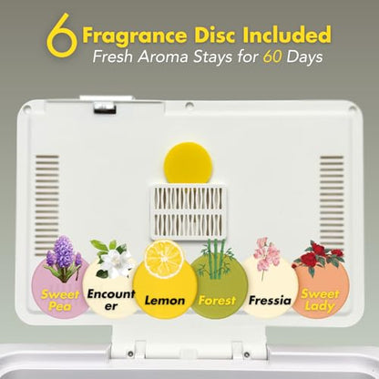 Towel Warmer for Bathroom, Foldable Towel Warmer Bucket, Blanket Warmer, Extra-Large 35L Fast Heating, Heating Drying Modes and Timer, ETL Certification, 6 Free Fragrance Discs, White