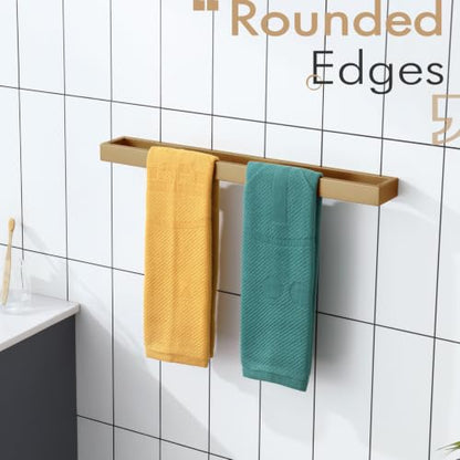 KOKOSIRI Towel Bar for Bathroom Wall Mount Bath Towel Holder 24-Inch Kitchen Rack Champagne Bronze Stainless Steel, 1 Pack B4008CPG-L24 - color: Champagne Bronze, size: 24-Inch