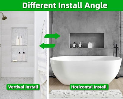 Tile Ready Shower Niche Insert 12"x28",Embedded Size 13"x29",Depth 4" | Waterproof and Ready-to-Tile Niche for Shower Wall,Recessed Showers Shelf Niches Box for Bathroom Renovation/Soap Storage - size: Inner 12"x28"/Outer 16"x32"