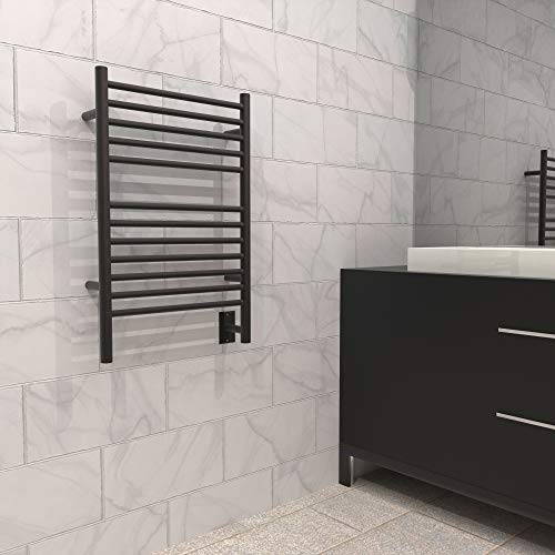 Amba Jeeves ESO Model E-Straight Hardwired Towel Warmer in Oil Rubbed Bronze - color: Oil Rubbed Bronze