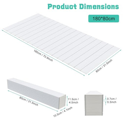 Bathtub Tray - 71x31.5x0.3in Foldable Anti-dust Bathtub Cover Bath Insulation Cover, PVC Shutter Bath Lid Fit Most Tubs, Can Store Wine Glass, Books, Tablets, Cellphones - size: 70.9" x 31.5" x 0.3"