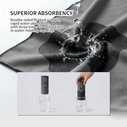 PROIRON Microfiber Towel,Quick Dry & Super Absorbent Towel,Travel & Gym & Camping Towel Lightweight for Swimming,Beach,Gym-32 x16“ - color: Dark Gray