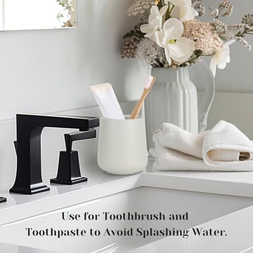 INGOFIN Ceramic Toothbrush Holder, 12 oz Grey Bathroom Toothpaste Cup | Toothbrush and Toothpaste Holder Cup for Bathroom Vanity and Hotel Countertop Organizer, for Cosmetic Makeup Office Pencils - color: Light Grey