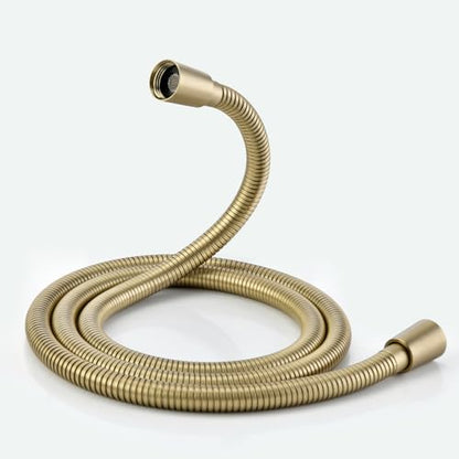 59 Inches 304 Stainless Steel Shower Hose Extra Long Gold | Handheld Shower Head Hose Replacement,Anti Winding Interface,With Brass Insert And Nut-durable ＆ Flexible Rv Shower Hose - color: Gold, size: 59 Inches
