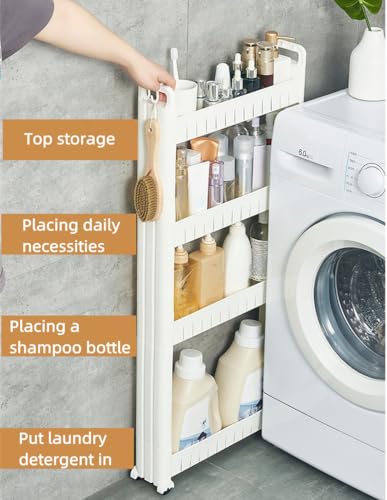 Slim Storage Car Durable Slim Storage Cabinet with Wheels Narrow Shelf Rack for Kitchen,Bathroom,Study,Office,Etc (2 Tier) - size: 2 Tier