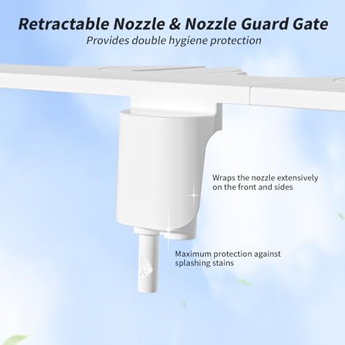SAMODRA Non-Electric Bidet Attachment for Toilet – Self-Cleaning Dual Nozzle (Frontal & Rear Wash), Adjustable Water Pressure, Fits Most Toilets, Easy Installation (Pebble Gray) - color: Pebble Gray