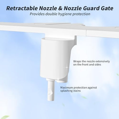 SAMODRA Non-Electric Bidet Attachment for Toilet – Self-Cleaning Dual Nozzle (Frontal & Rear Wash), Adjustable Water Pressure, Fits Most Toilets, Easy Installation (Pebble Gray) - color: Pebble Gray