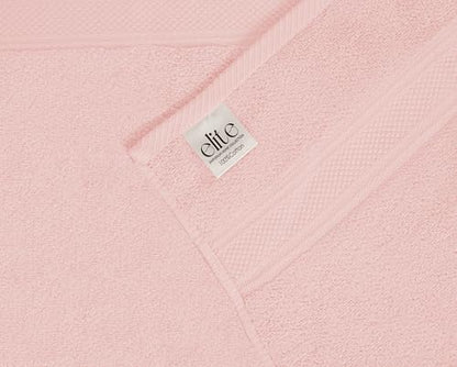 ELITE 8-Piece Zero Twist Cotton Bath Towel Set – 100% Cotton Luxury Towels – Ultra Soft, Fluffy & Absorbent – Quick Dry, Durable & Fade Resistant – Spa Quality Bath, Hand & Washcloth Set (Dusty Pink) - color: Dusty Pink