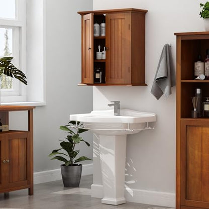 ChooChoo Bathroom Wall Cabinet with 2 Doors, Over The Toilet | 8.8"D x 21.1"W x 24"H, Medicine Cabinet, Adjustable Shelves, Cupboard, Walnut - color: Rustic, size: 8.8"D x 21.1"W x 24"H