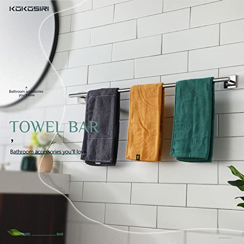 KOKOSIRI 32'' Towel Bar Bathroom Towel Holder for Bath Kitchen Toilet 32 Inch Necklace Holder Chrome Stainless Steel B4005CH-L32 - color: Polished Chrome, size: 32-Inch