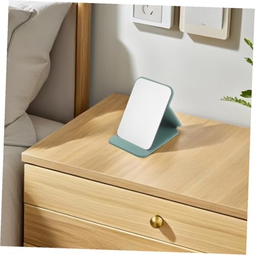 Healeved 2pcs Foldable Travel Vanity Mirror with Stand Small Desktop Makeup Mirror for Dorm Bedroom Bathroom Countertop Use