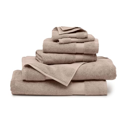 BOLL & BRANCH Plush Bath Sheet Set, 6 Pieces, Dusty Rose | 2 Oversized Bath Sheets, 2 Hand Towels & 2 Washcloths - 100% Organic Cotton - Ultra Soft & Luxurious - Quick Absorbing - color: Dusty Rose, size: Bath Sheet Set