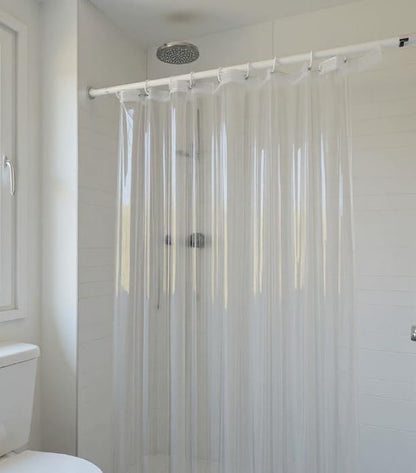 PEVA Shower Stall Curtain Liner, 72" W x 72" H, Clear, Heavy-Duty, Waterproof, for Bathroom 72x72 72INCH