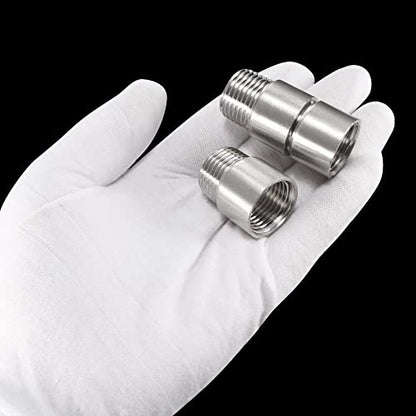 uxcell Shower Head Extension Arm Stainless Steel 1/2PT Male to 1/2PT Female Thread 30mm Length Cast Pipe Fitting Coupler 2Pcs - size: 30mm