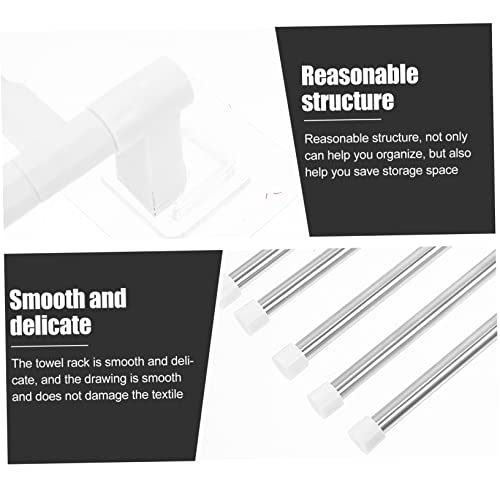 Tofficu Stainless Steel Rotating Wall Mounted Towel Rack with Bars Durable Bathroom Towel Holder for Quick Saving Organizer for Stylish Bathroom Storage
