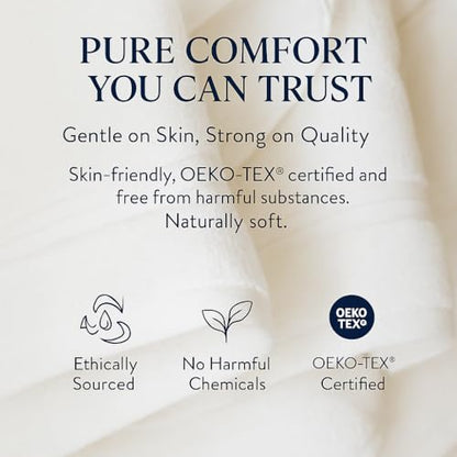 Milara Plush Turkish Cotton Bath Sheet, White, 700 GSM, 35x70 in | Oversized 35x70in, 700 GSM Turkish Combed Cotton, Air-Spun for a Plush Feel, OEKO-TEX® Standard 100 Certified - color: White, size: Bath Sheet (1 Pcs) - 35" x 70"