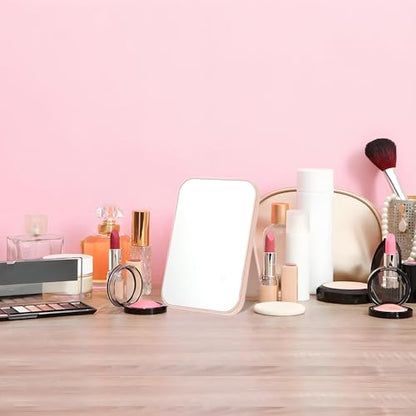 20 Pcs Spa Party Mirrors for Women, Pink Makeup Mirrors with Foldable Stand, Tabletop Vanity Mirrors Bulk, Slumber Birthday Party Favors, Sleepover Accessories, Spa Day Supplies and Gifts