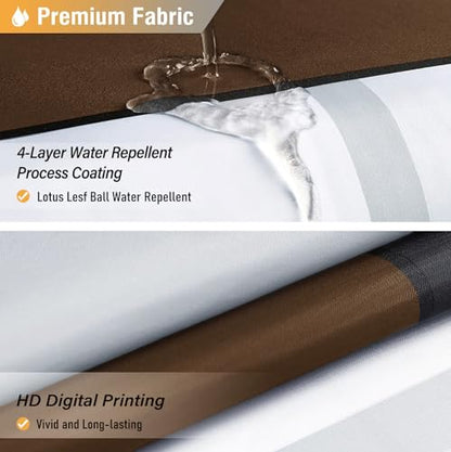 BTTN 60x72 Stall Modern Geometric Waterproof Fabric Shower Curtain, Brown | Narrow Long, Premium Polyester, Weighted Hem, 10 Plastic Hook, Vibrant Color, Wrinkle-resistant, Quick-Dry, Machine Washable - color: Brown, size: 60"W x 72"L (Pack of 1)