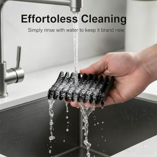 2 Pcs Black Plastic Soap Dish, Self Draining Waterfall Design Bar Soap Holder, Non-Slip Soap Saver Tray Keeps Soap Dry for Shower Bathroom Kitchen Countertop - color: Black