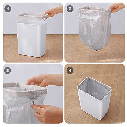 2.5 Gallon Smart Trash Can Sensor Motion - Touchless Bathroom Trash Can | Skinny Trash Bin with Lid - Electric, Narrow, Plastic, Auto Open - Small Slim Automatic Garbage Can ( White ) - color: White, size: 2.5 Gal