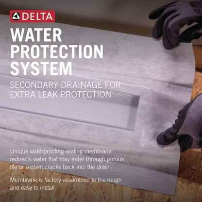 Delta Faucet 36" Reversible Linear Shower Drain Trim in Matte Black - color: Matte Black
