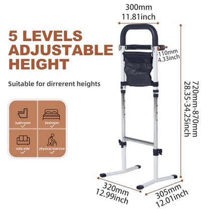 Stand Assist(White)-Movable Standing Aid Rail for Couch, Chair, Bedside, Toilet. Assistance Handle for People with Limited Mobility. Safety Grab Bar for Standing. - size: Model A
