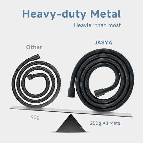 59 Inches 304 Stainless Steel Shower Hose Replacement Black | Anti-kink Hand Held Shower Head Hose Extra Long,High Pressure Sprayer Bidet Hose,Flexible Extension Rv Shower Hose - color: Black, size: 59 Inches