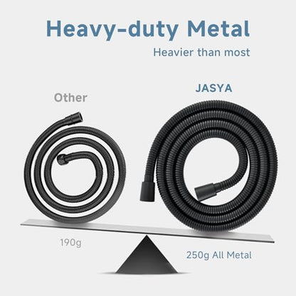 59 Inches 304 Stainless Steel Shower Hose Replacement Black | Anti-kink Hand Held Shower Head Hose Extra Long,High Pressure Sprayer Bidet Hose,Flexible Extension Rv Shower Hose - color: Black, size: 59 Inches