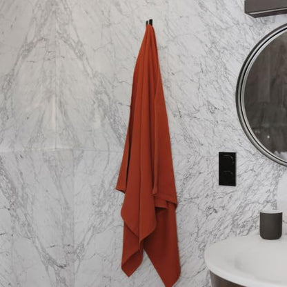 100% Turkish Cotton Dual-Sided Waffle and Terry Towel Set - Ultra Absorbent, Soft & Quick Dry - Bath Towels, Hand Towels & Washcloths (Terra, 2-Piece Bath Towel Set) - color: Terra, size: 2-Piece Bath Towel Set