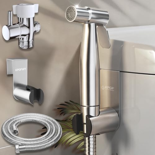 Handheld Jet Sprayer Bidet Sprayer for Toilet Cloth Cleaning | Brushed Nickel, Adjustable Water Pressure, 304 stainless steel, Leak-free, Easy Installation, for Feminine Wash, Baby Cloth