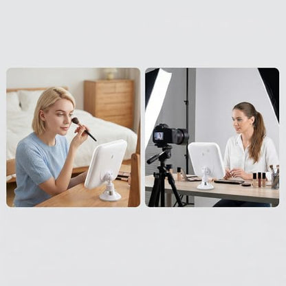 10X Magnifying Lighted Makeup Mirror with 360° Swivel, Suction Cup Vanity Mirror for Bathroom & Makeup