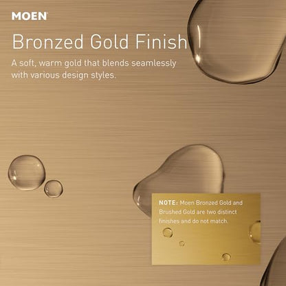 Moen Dartmoor Bronzed Gold Traditional Two Handle Centerset Bathroom Sink Faucet, 6802BZG - color: Bronzed Gold
