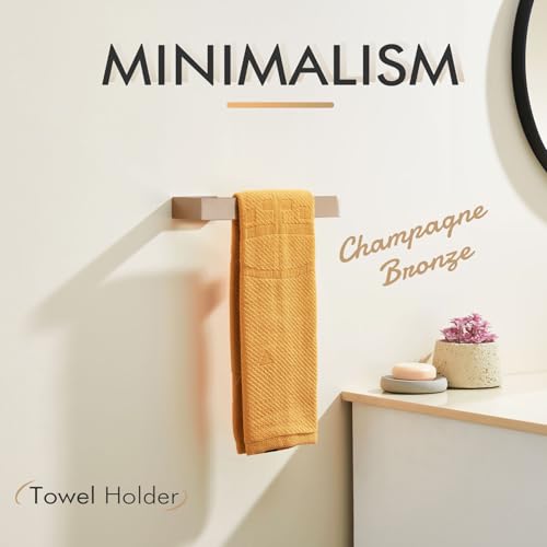 KOKOSIRI Towel Bar for Bathroom Towel Holder Wall Mount Kitchen Towels Rack Bath Hardware Champagne Bronze Stainless Steel, B3009CPG - color: Champagne Bronze
