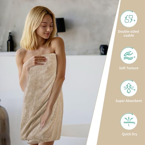 MICROFI Ring Spun Terry Microfiber Bath Towel Set, 3 Piece, Oversize, Quick Dry, Lint Free, Includes Bath, face, and Hand Towels (Beige) - color: Beige