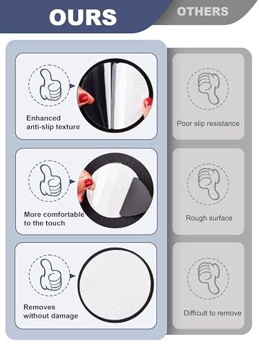 Secopad 24PCS Round Non Slip Bathtub Stickers with Scraper, White | Original Large Anti-Slip Treads, Comfortable PEVA Material, Strong Adhesive, Easy to Use, For Bath Tubs, Showers & Stairs - color: White