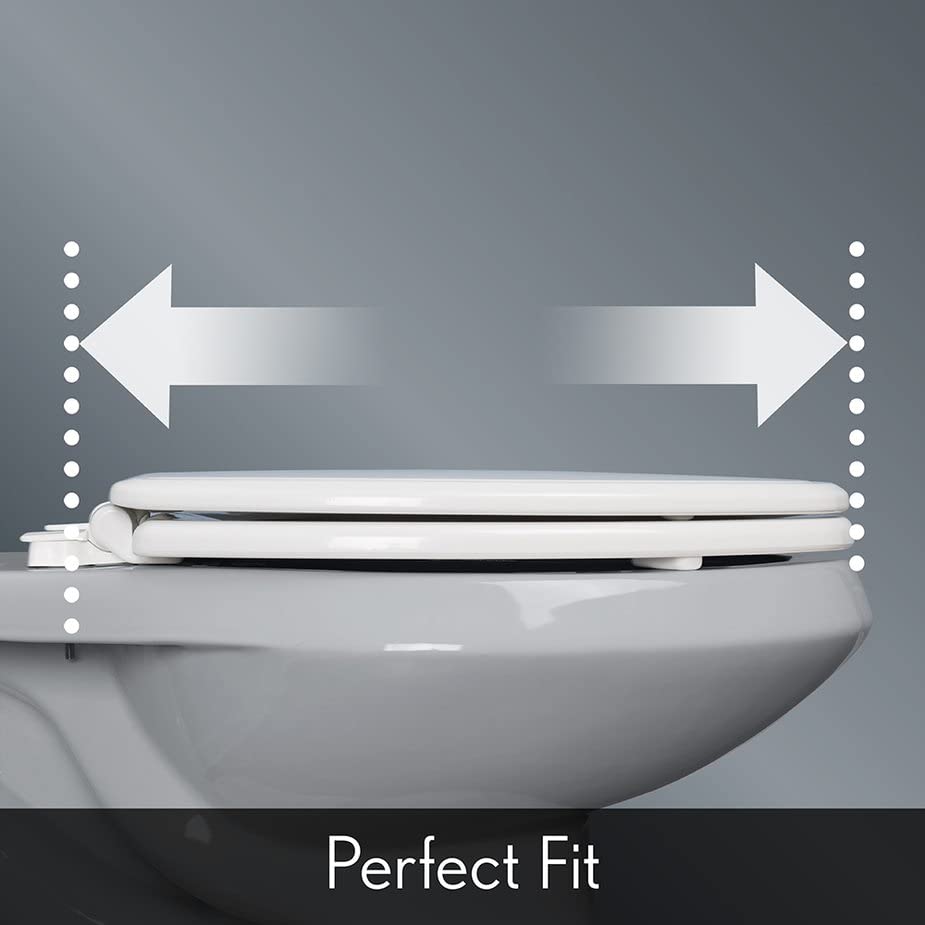 Mayfair Sculptured Shell Toilet Seat, Easy Clean Hinges with Durable Wood Seat, Made in USA, Round, White - color: White, size: Round, style: Shell - White