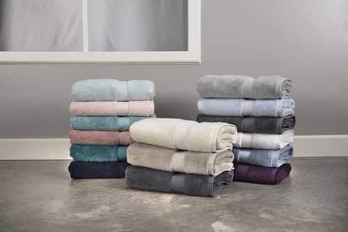 Maisonette Loft Egyptian Cotton Turkish Bath Towels, Soft, Absorbent, Ideal Quick Dry Large Luxury Bath Towel Set for Shower (30" x 58", 4 Pack), Navy Blue - color: Navy, style: Bath Towel Set of 4 - 30 x 58