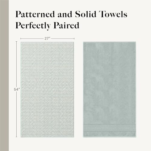 Modern Threads 6 Piece Cotton Bath Towel Set – Ultra Soft 600 GSM Towels – Bathroom Set with Hand Towels and Washcloths – Waffle (Sage Mist) - color: Sage Mist, style: Waffle