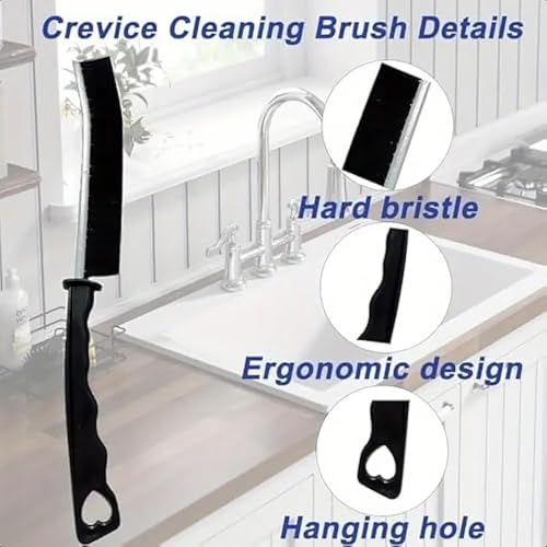 7 Pack Crevice Cleaning Brush, Household Use Multifunctional Hard Bristle Gap Cleaning Brush for for Kitchen,Bathroom, Car, Grout, Window,Tracks,Bathtub,Vehicle,Faucets,Bowl,Teapot,Cup