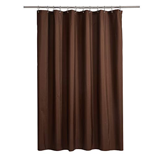 N&Y HOME Ultimate Waterproof Fabric Shower Curtain or Liner Brown, 72x72 | TPU Lining Waterproof, Machine Washable, Use for Bath Tub/Stall, Home and Hotel - color: Brown, size: 72"W x 72"L (Pack of 1)