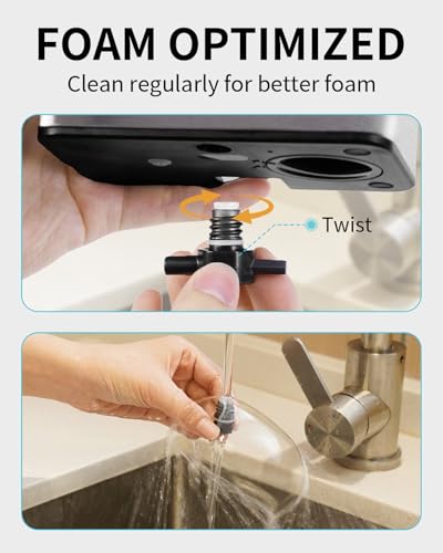 AIKE Automatic Foaming Soap Dispenser 33.8oz for Bathroom,Brushed AK1207FA | Rich Foam and Steel Finish,5-Level Adjustable and Key for Commercial(Battery Not Included),Screw Wall Mount for Space-Saving - color: Brushed Stainless Steel
