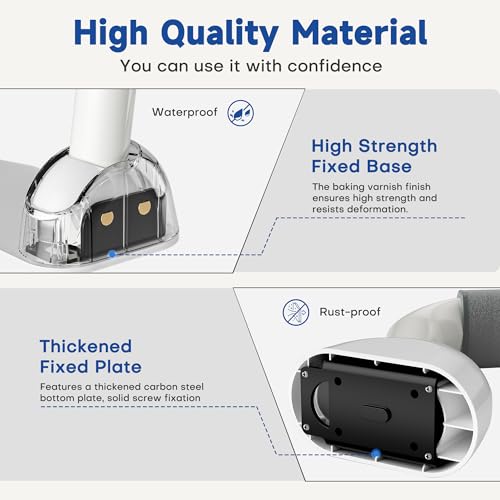 DOZAWA Toilet Safety Rails for Seniors, Heavy Duty Toilet Rails with Foldable Handles, Space-Saving Toilet Assist Arms, Toilet Bars for Elderly, Pregnant, Mobility Impaired, Support Up to 480LBS