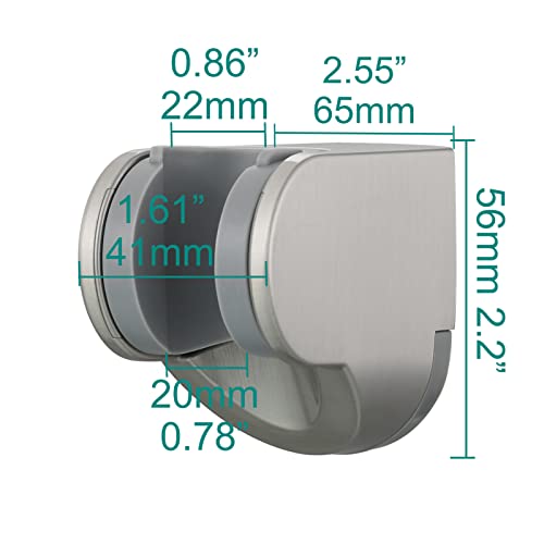 Adjustable Handheld Shower Head Bracket ABS Bathroom Hose Shower Wand Holder Wall Mount, Brushed Nickel, ST01NA - style: Brushed Nickel